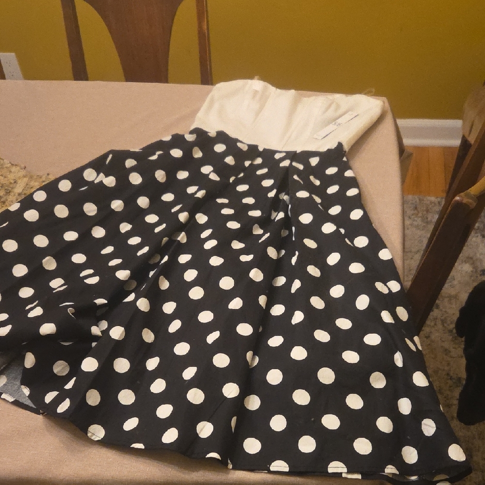 Polka Dot Black and White Swing Dress